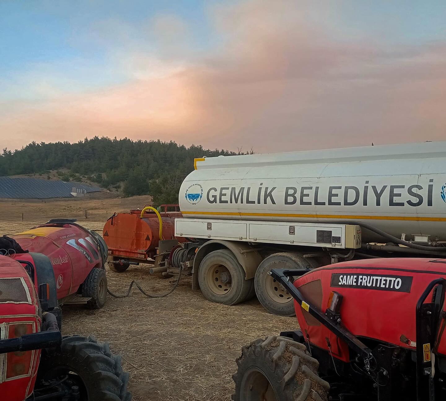 Gemlik Belediyesi Yangınla Mücadelede Görev Başında