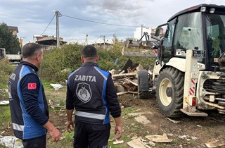 Gemlik’te Kaçak Barakaya Müdahale
