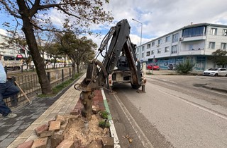 Kuvvaimilliye Bulvarı’nda Aydınlatma Çalışması