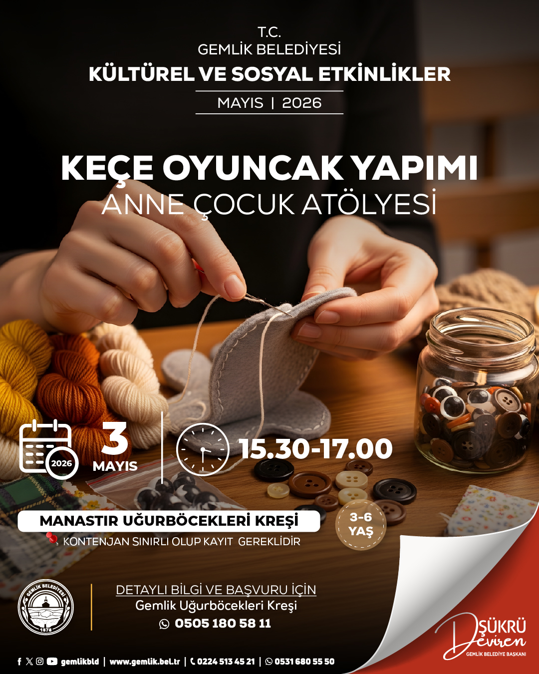 Keçe Oyuncak Yapımı Anne-Çocuk Atölyesi