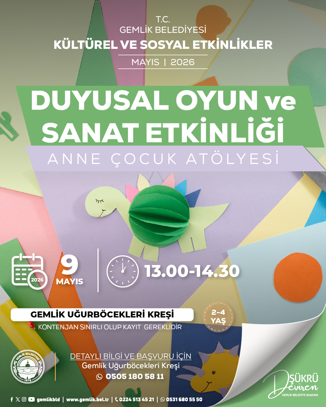 Duyusal Oyun ve Sanat Etkinliği – Anne Çocuk Atölyesi