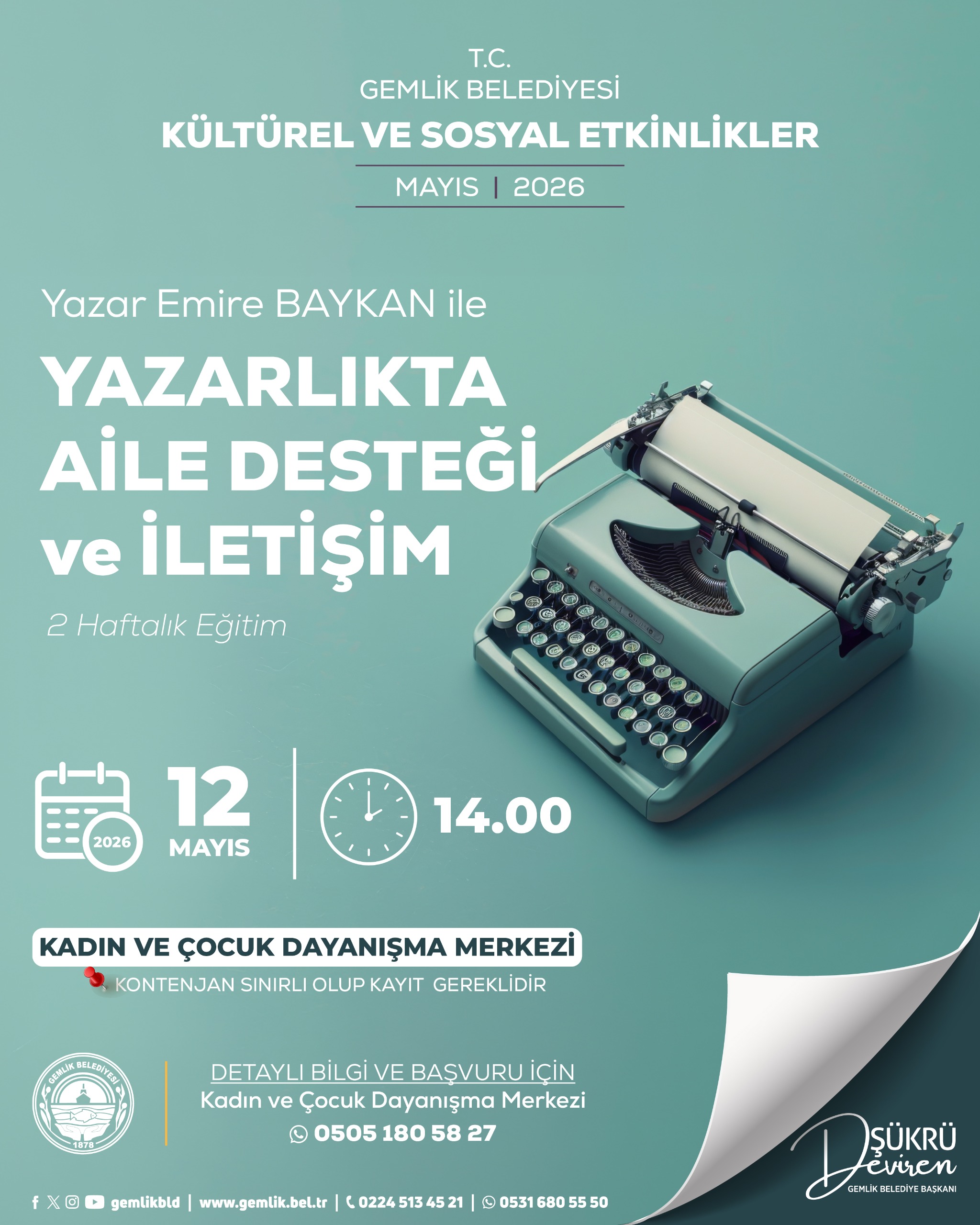 Yazar Emire Baykan ile “Yazarlıkta Aile Desteği ve İletişim”