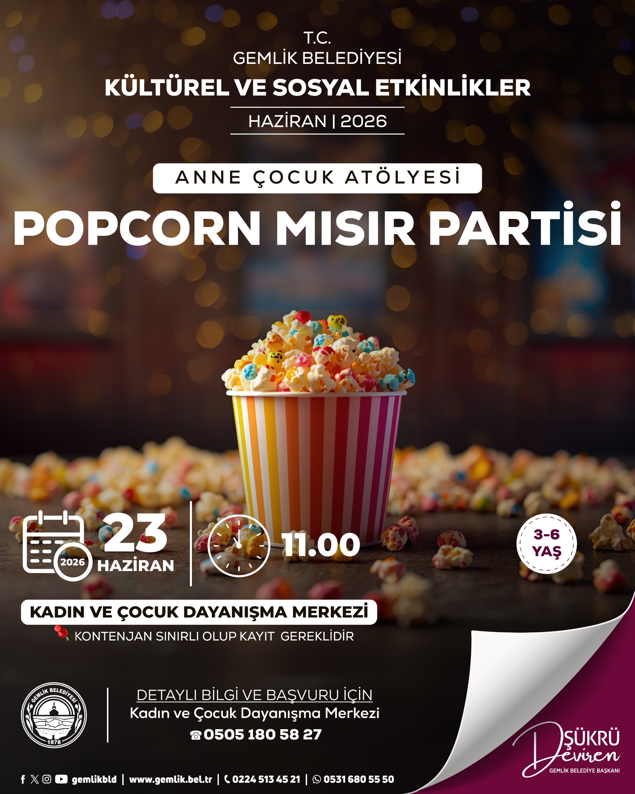 Anne Çocuk Atölyesi Popcorn Mısır Partisi