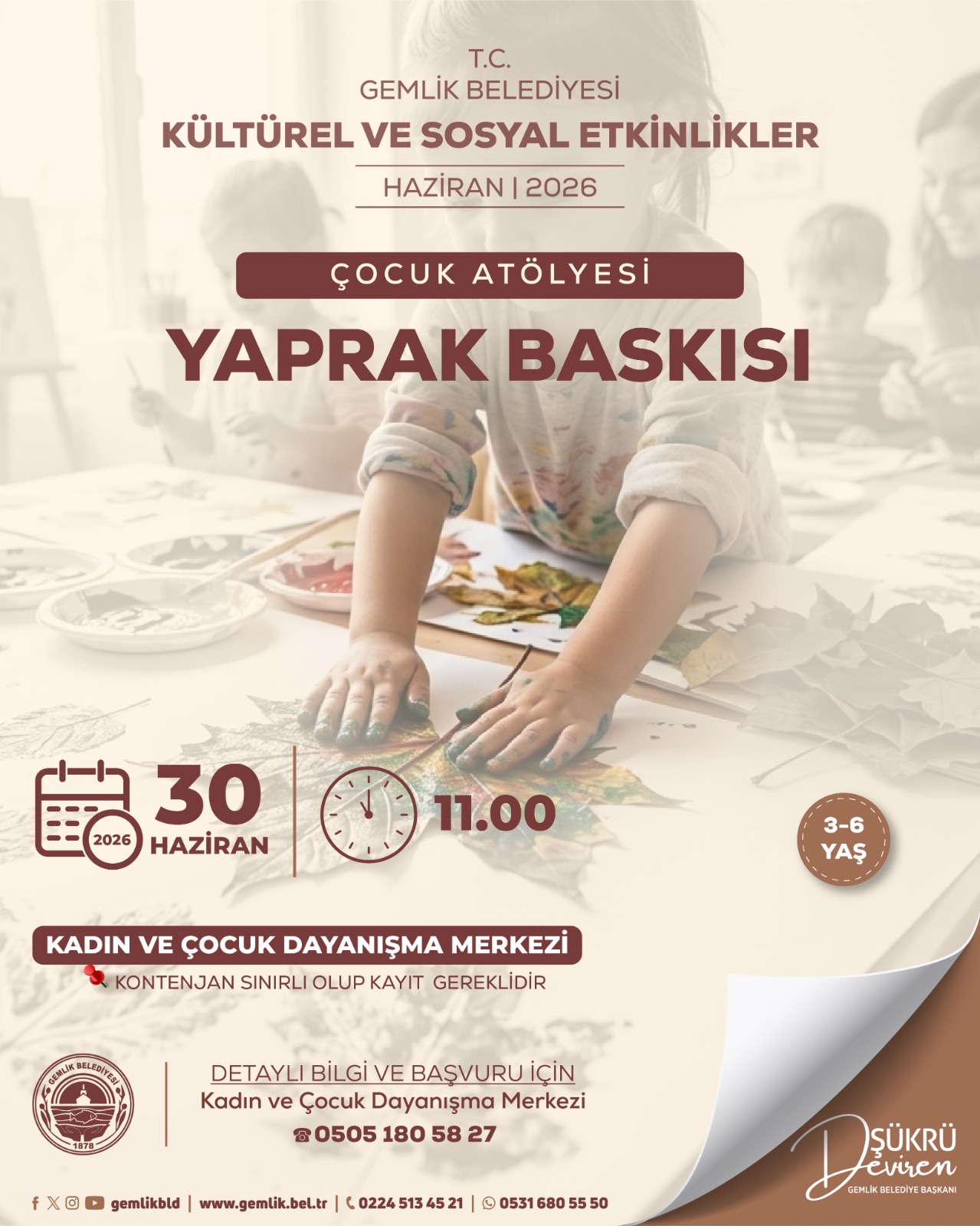 Anne Çocuk Atölyesi - Yaprak Baskısı