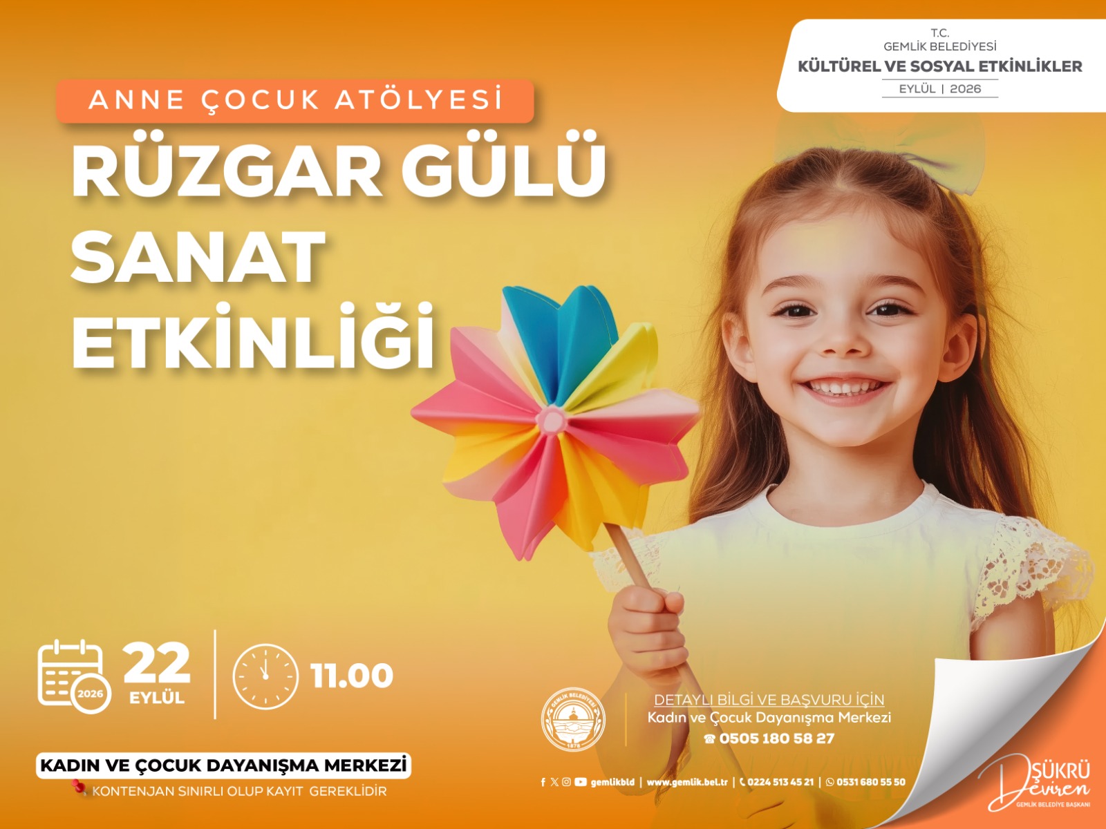Anne Çocuk Atölyesi - Rüzgar Gülü Sanat Etkinliği